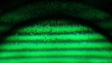 Renkli Gökkuşağı Çizgileri, Sıvı Doku Akışı Şablonları ve Yaratıcı Arkaplanlar ve Sanatsal Görseller İçin Sıvı Işık Müdahalesi 'nin Aşırı Macro Videosu