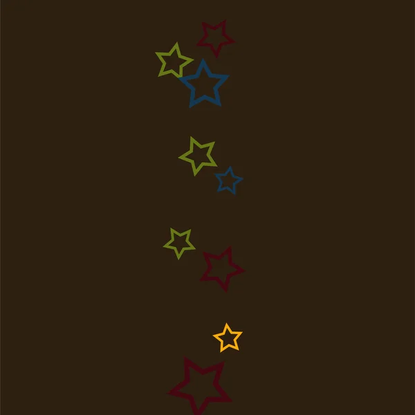 Papier Peint Vectoriel Avec Des Étoiles Sur Fond Brun — Image vectorielle