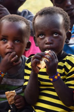 Kenya 'daki Masai Mara Ulusal Parkı' nda gün batımı manzarası