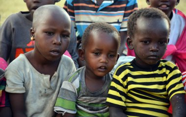 Kenya 'daki Masai Mara Ulusal Parkı' nda gün batımı manzarası