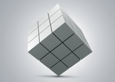 Balancing 3d cube for clipart