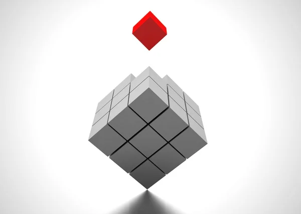 Eğer cubes denge. 3D render