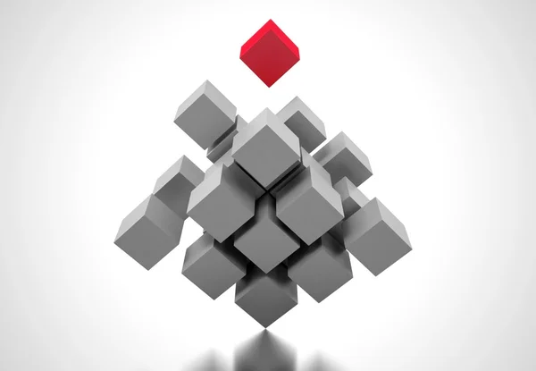 Cubes if balance. 3d render — Stock Photo, Image