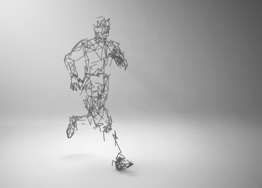 Sisin içinde çalışan adam