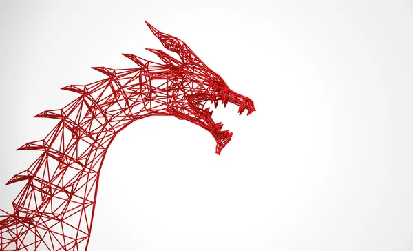Многоугольник красного дракона — стоковое фото