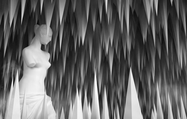 abstract geometric background sculpture