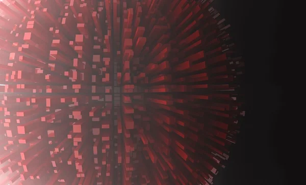 3d abstracto geométrico fondo rojo — Foto de Stock