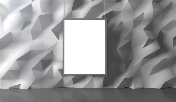 Poster düzen, boş bir geometrik iç tasarımı 3d çizim
