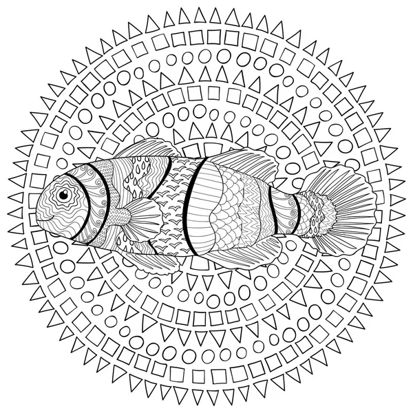 Clownfish avec des détails élevés . — Image vectorielle