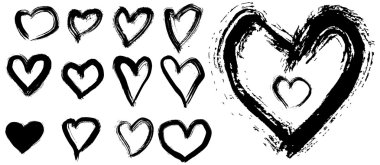 Grunge mürekkep vektör öğeleri.