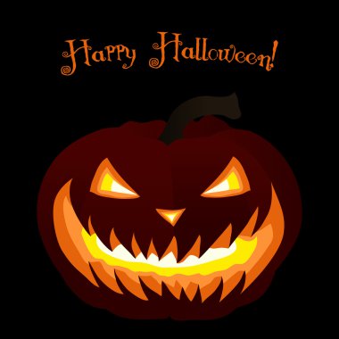 Parlayan balkabağı. Vektör çizim. 