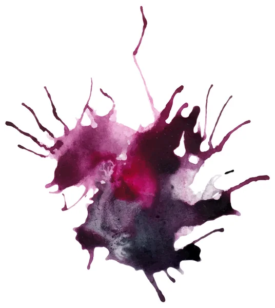 Mooie getraceerde vector aquarel splatter. — Stockvector