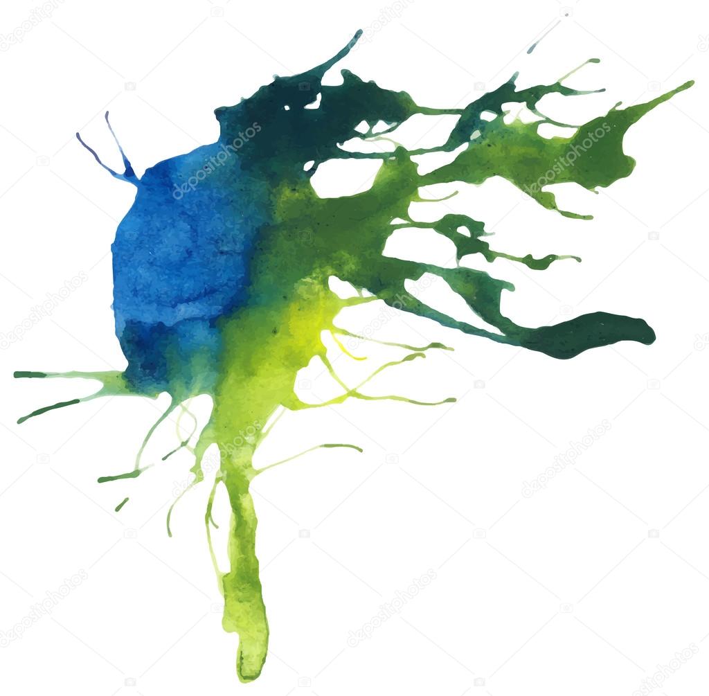 Beautiful traced vector watercolor splatter.