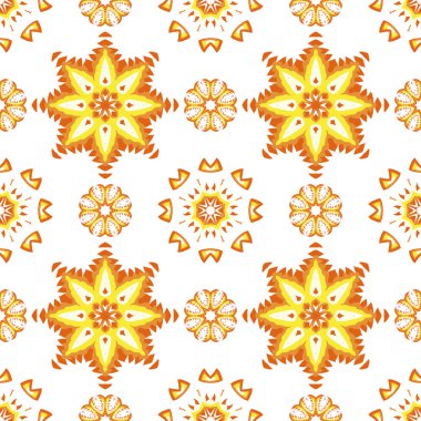 Çiçek mandala seamless modeli.