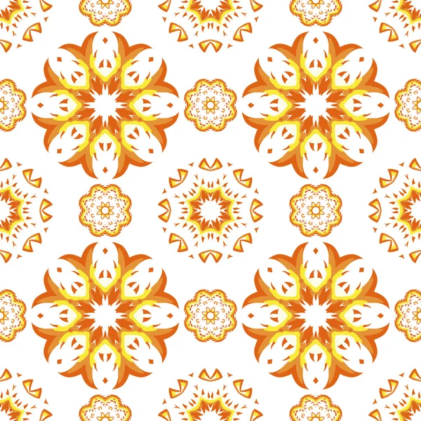 Floral mandala seamless pattern. — Stock Vector