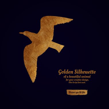 Altın silhouete ile yaratıcı tasarım.