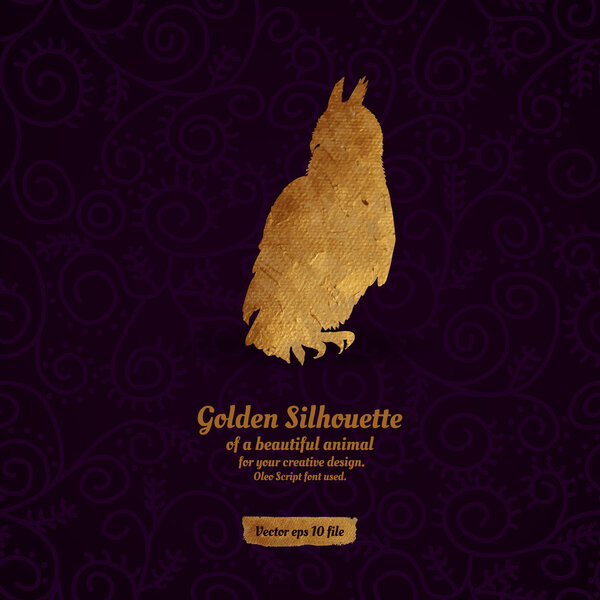 Creative design with golden silhouete.