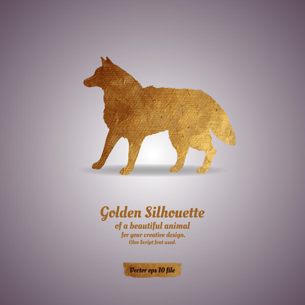 Creative design with golden silhouete.