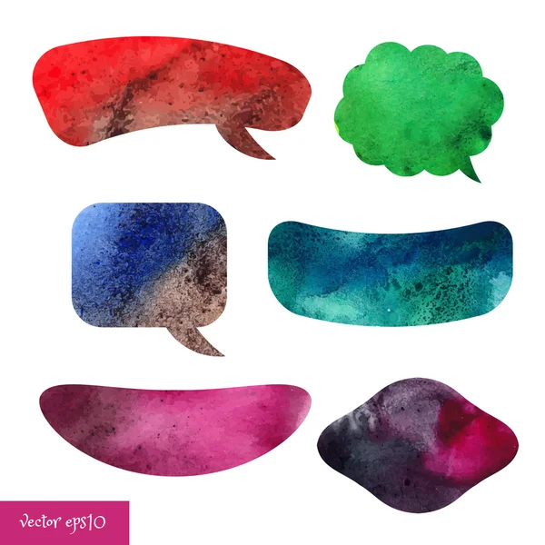 Watercolor bubbles set — Stock Vector