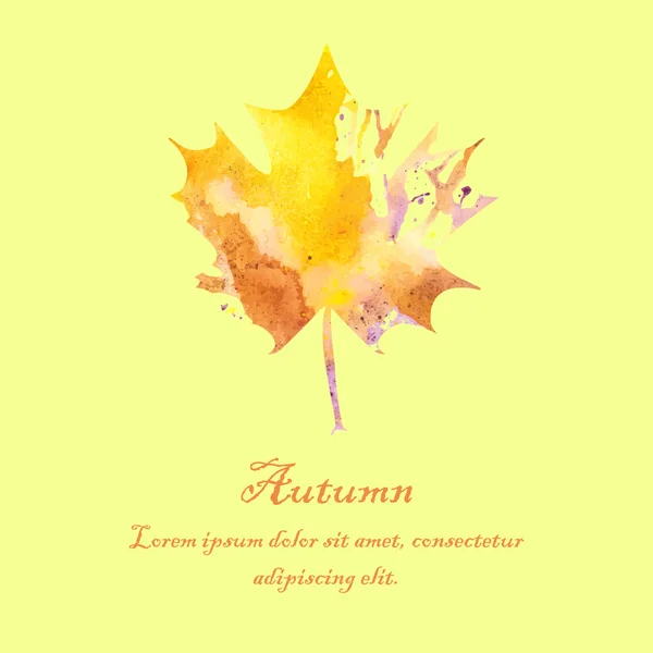 Feuille d'érable avec motif abstrait pour la conception d'automne . — Image vectorielle