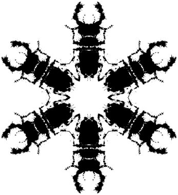 BLOB'ları ve splatters tarafından yapılan korkunç kar tanesi.