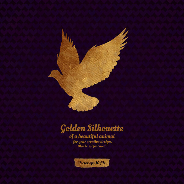Creative design with golden silhouete.