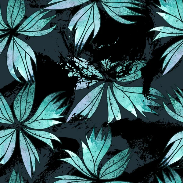 Güzel suluboya çiçekli seamless modeli.