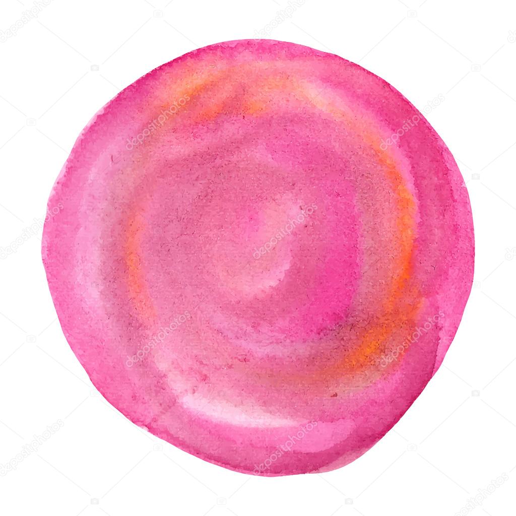 Beautiful watercolor stained circle. The template for your design.