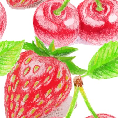 desen kiraz ve çilek ile.