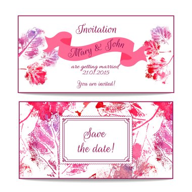 Düğün davetiyesi. Diziniz yaprak. 