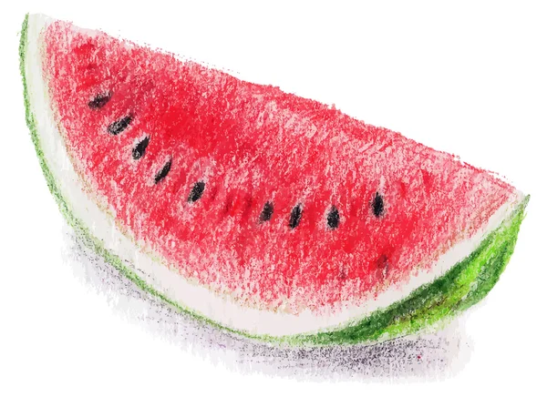 Skivad mogen vattenmelon — Stock vektor