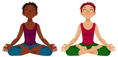 Yoga lotus pozisyonu kız. 