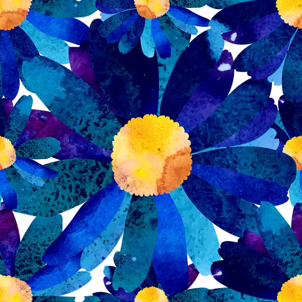 Suluboya çiçekli kusursuz desen. 