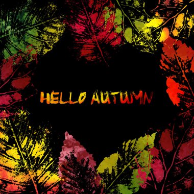 Diziniz renkli sonbahar yaprakları