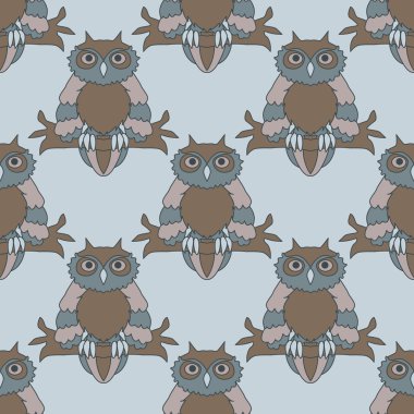 şirin baykuş seamless modeli.