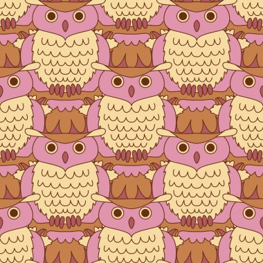 şirin baykuş seamless modeli.