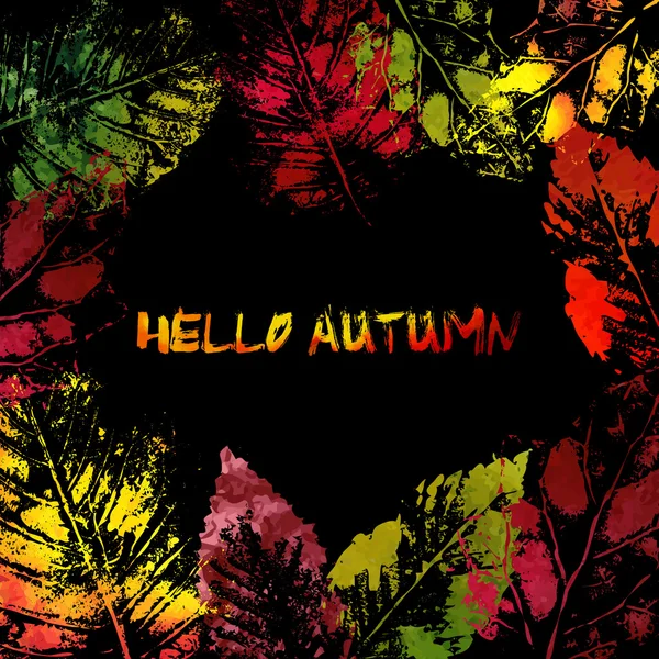 Diziniz renkli sonbahar yaprakları