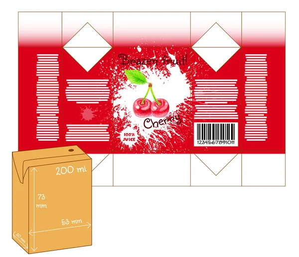 meyve suyu ya da muzlu süt kutusu tasarım