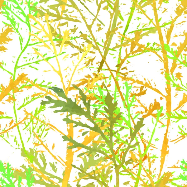 Patrón floral de ramas de hierbas — Vector de stock