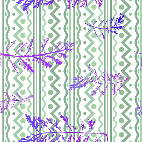Modèle floral de branches d'herbes — Image vectorielle