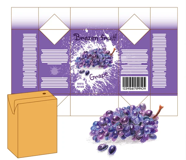 Tasarım küçük meyve suyu ya da muzlu süt kutusu. 