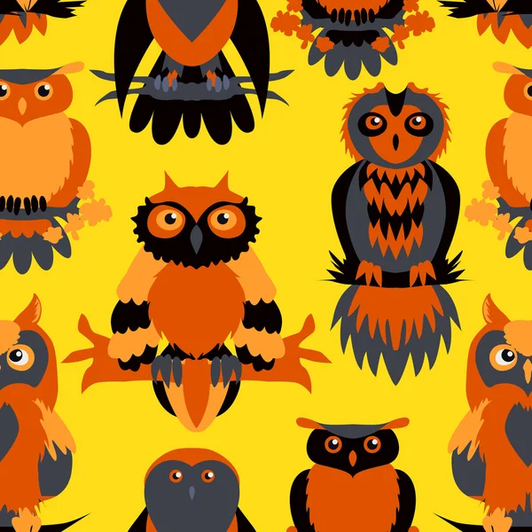 şirin baykuş seamless modeli.