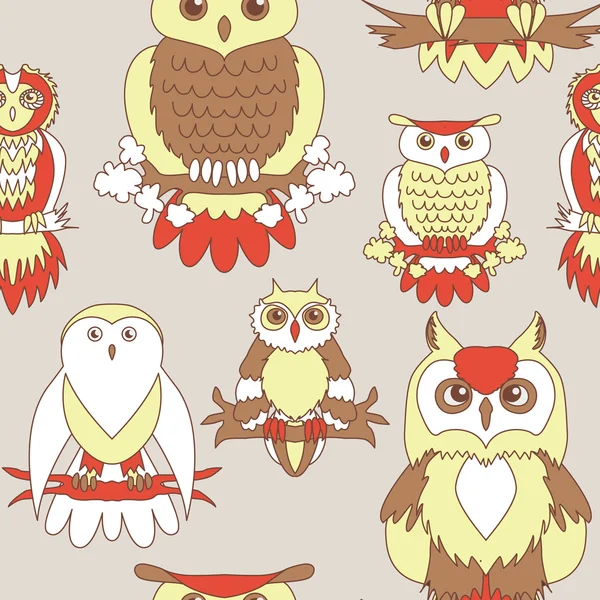 şirin baykuş seamless modeli.