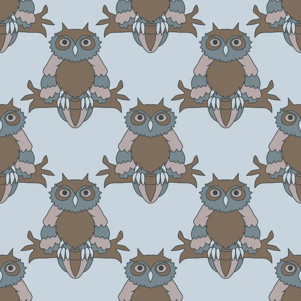 şirin baykuş seamless modeli.