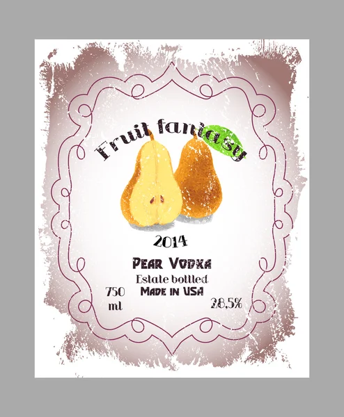 Vintage meyve alkol etiketleri. 