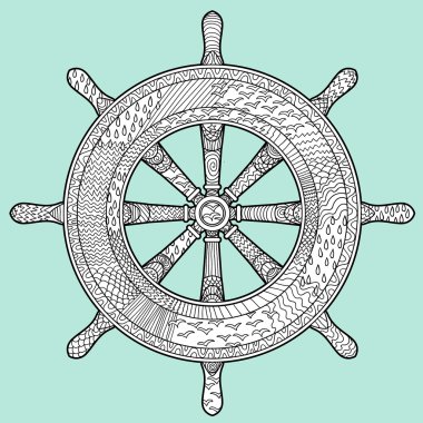 direksiyon zentangle tarzı.