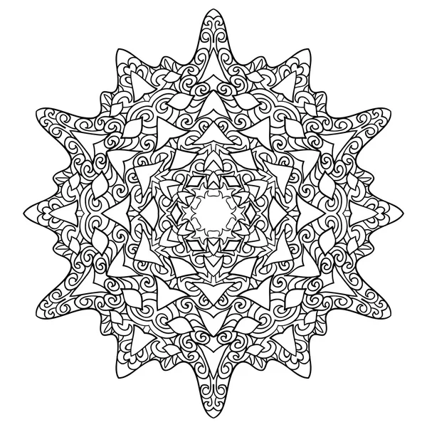 Flocon de neige artistique abstrait . — Image vectorielle