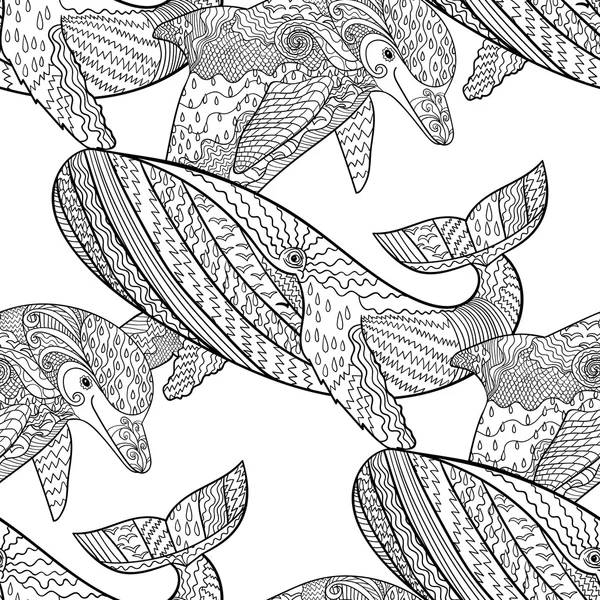 Animaux océaniques motif sans couture . — Image vectorielle