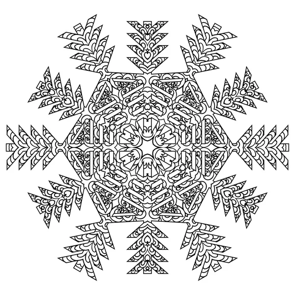 Copo de nieve artístico abstracto . — Archivo Imágenes Vectoriales