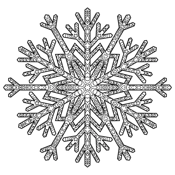 Abstracte artistieke sneeuwvlok. — Stockvector